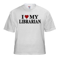 i love my librarian teeshirt.